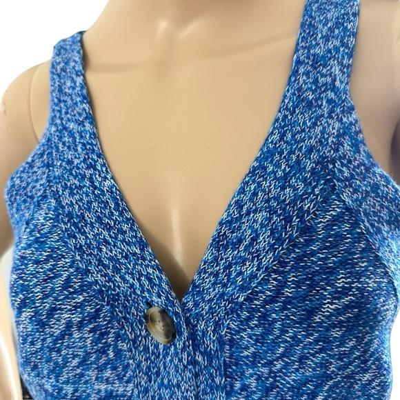 LOFT blue button down sweater vest small - Picture 2 of 5